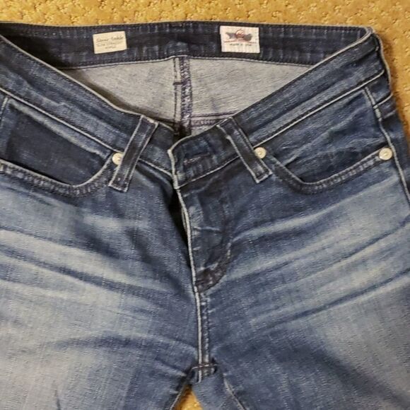 - Adriano Goldsmith Steve ankle patched jeans size 25 - Picture 2 of 7